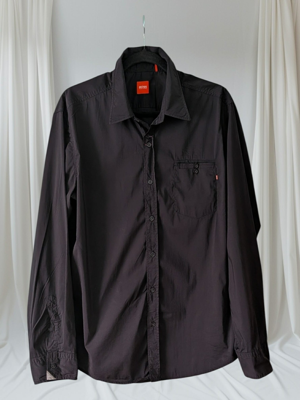 Hugo Boss Black Long-Sleeve Button-Up Dress Shirt